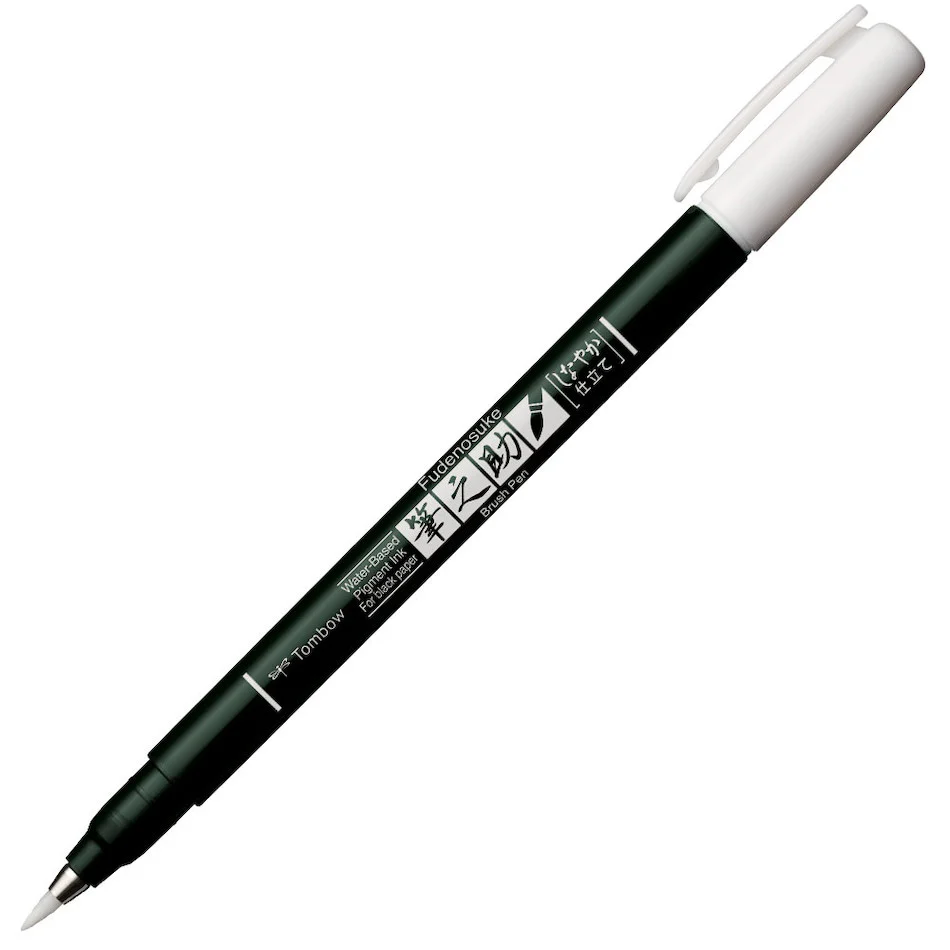 Tombow Fudenosuke Pastel Brush Pen for Black Paper - Image 6