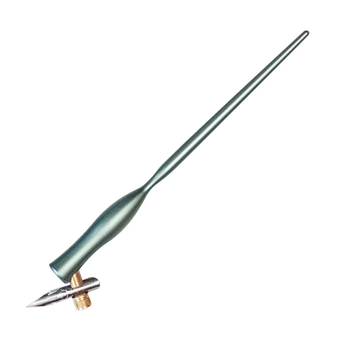 Tom's Studio Flourish Curve Oblique Nib Holder Sage