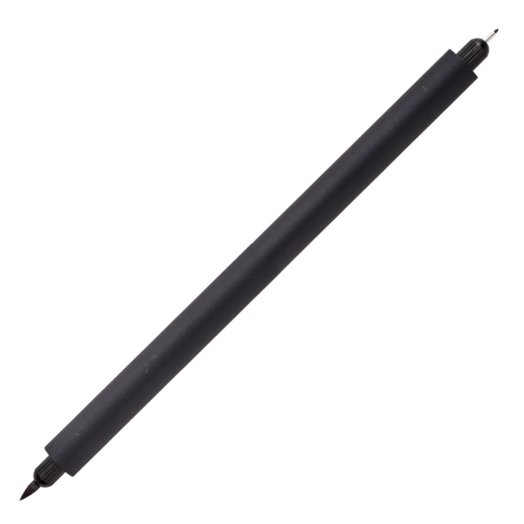 Tom's Studio Lumos Refillable Duo Tip Fineliner and Brush Pen All Black