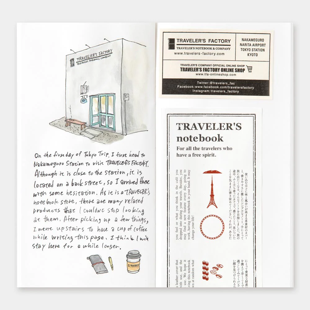 TRAVELER'S COMPANY Traveler's Notebook Tokyo Refill Blank - Image 4