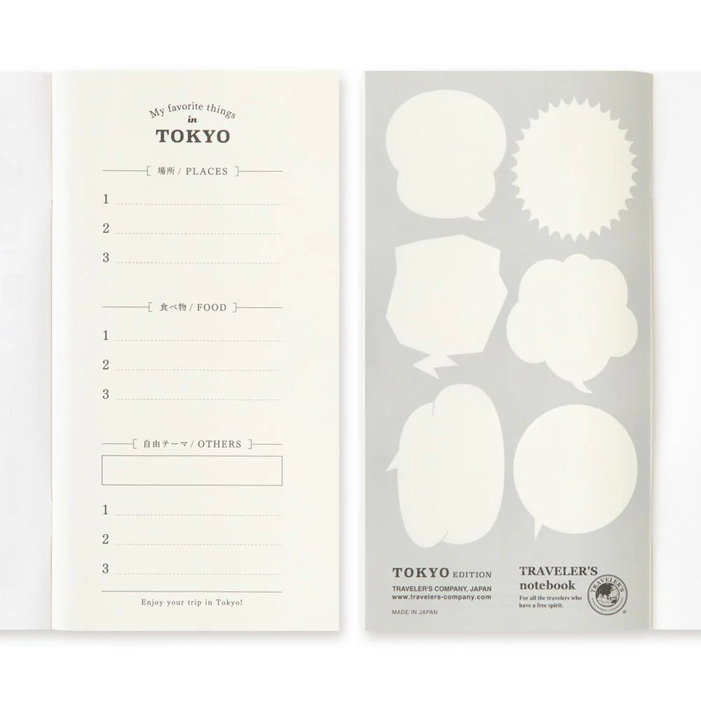 TRAVELER'S COMPANY Traveler's Notebook Tokyo Refill Blank - Image 5