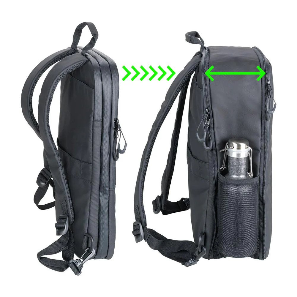 Troika Expandable Laptop Backpack Black - Image 2