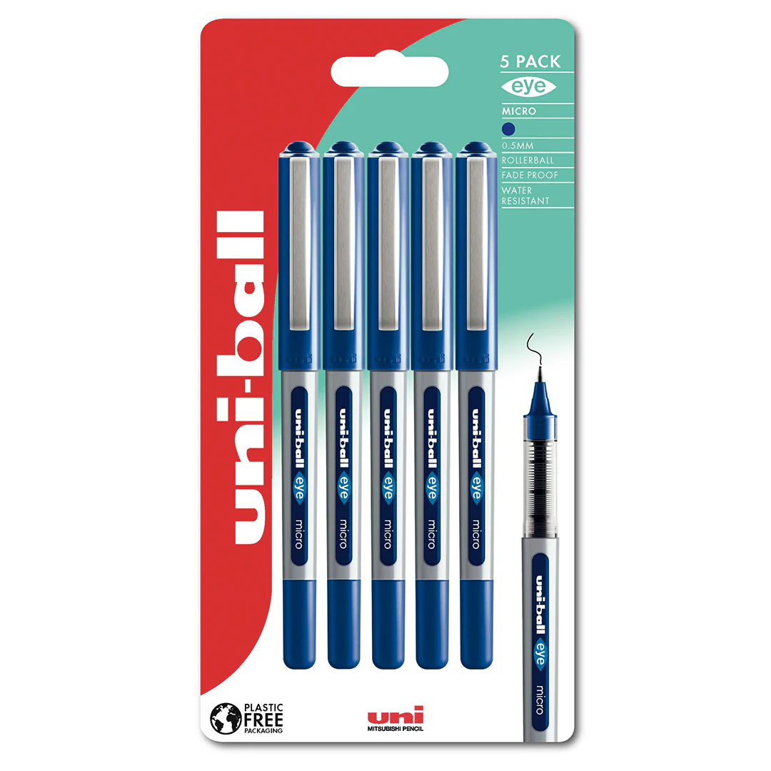 Uni-ball Eye Micro Rollerball Pen Five-Pen Set - Image 3