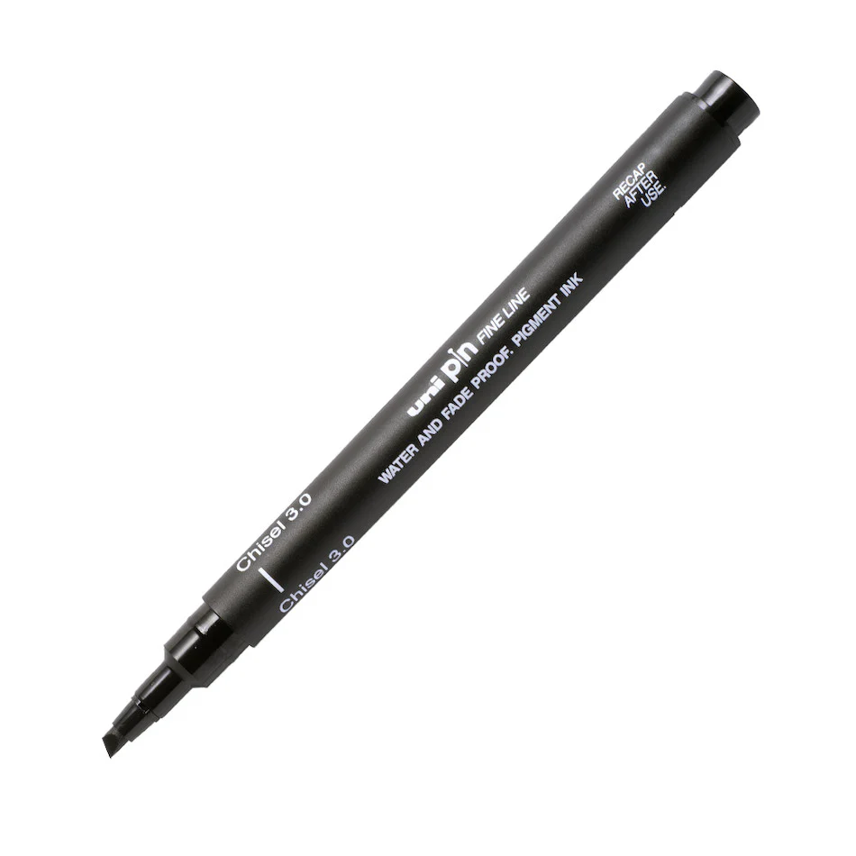 Uni-ball PIN Drawing Pen Chisel Tip Black