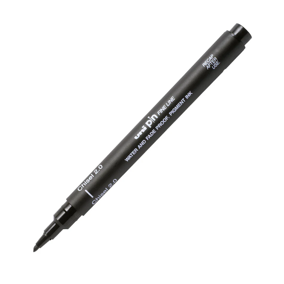 Uni-ball PIN Drawing Pen Chisel Tip Black - Image 2
