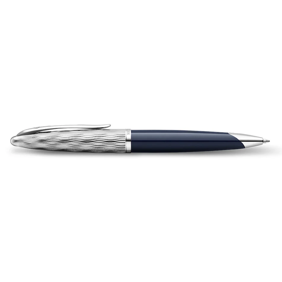 Waterman Carene Deluxe Ballpoint Pen Special Edition Blue with Chrome Trim - Image 2