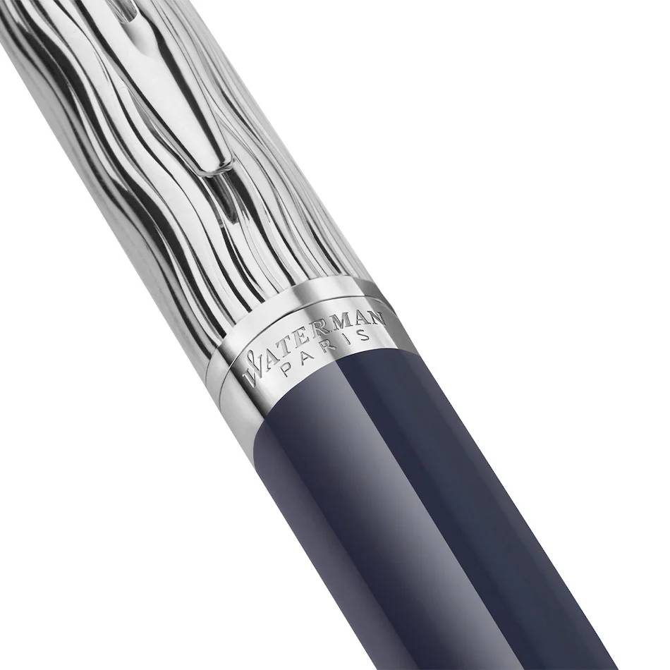 Waterman Hemisphere Deluxe Fountain Pen Special Edition Blue with Chrome Trim - Image 4