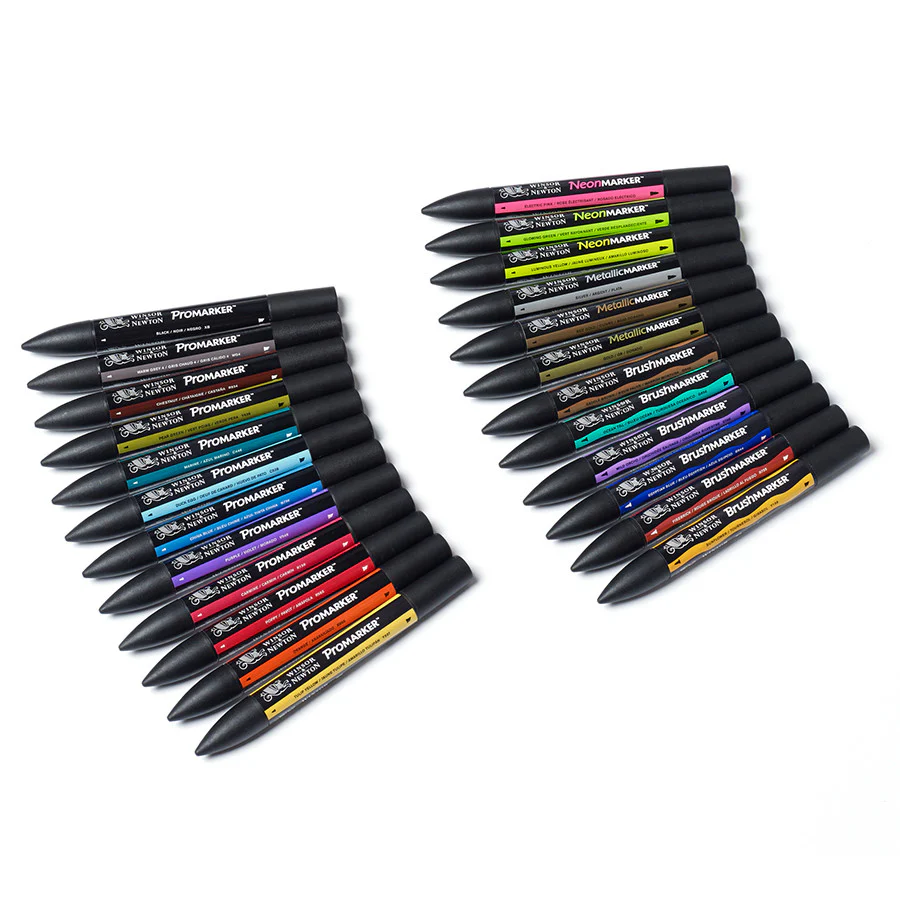 Winsor & Newton Markers Assorted Range Set of 24 - Image 2