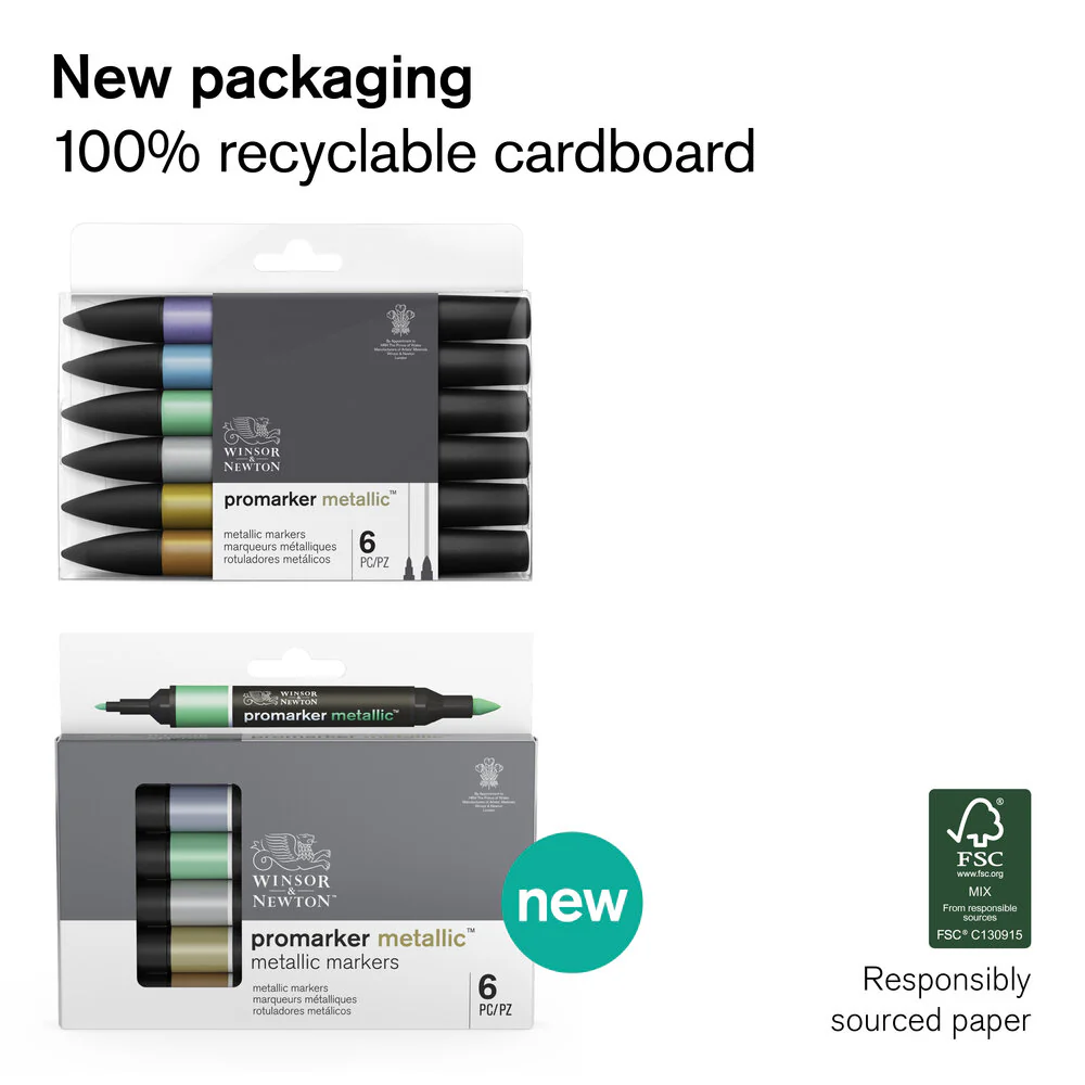 Winsor & Newton ProMarker Set of 6 Metallic - Image 4