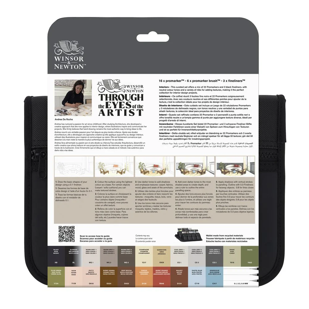 Winsor & Newton Promarker Graphic Art Wallet Interiors - Image 6