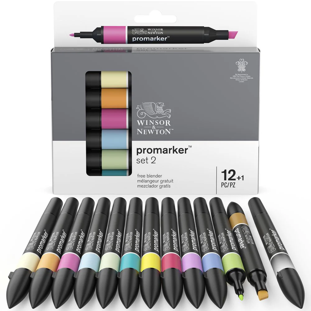 Winsor & Newton ProMarkers Set of 12+1 - Set 2 - Image 3