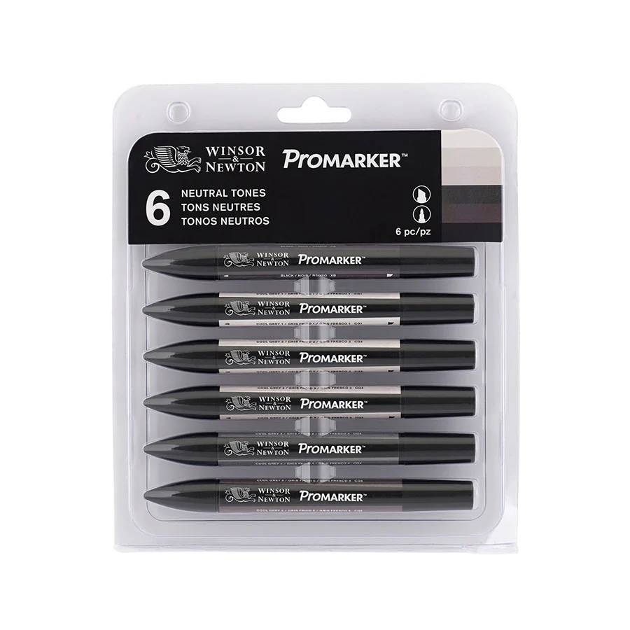 Winsor & Newton ProMarkers Set of 6 Neutral Tones