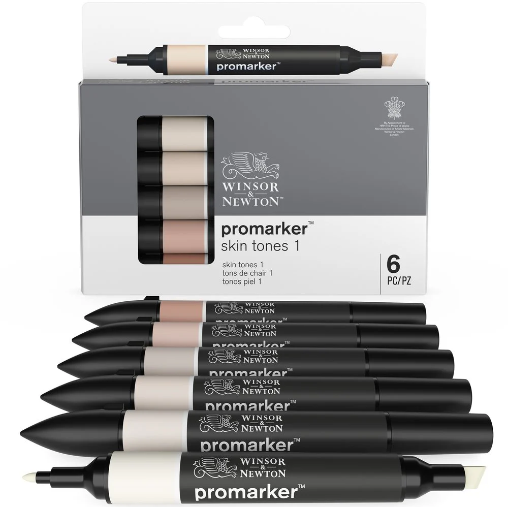 Winsor & Newton ProMarkers Set of 6 Skin Tones - Set 1 - Image 3