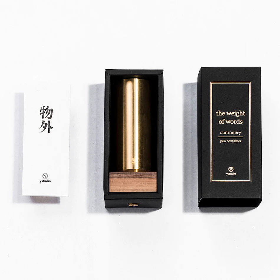 YStudio Classic Reflect Pen Container Brass - Image 3