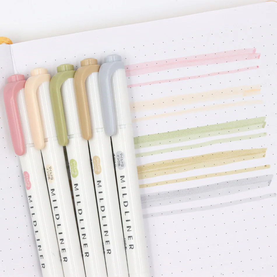 Zebra Mildliner Pen Set Natural - Image 2